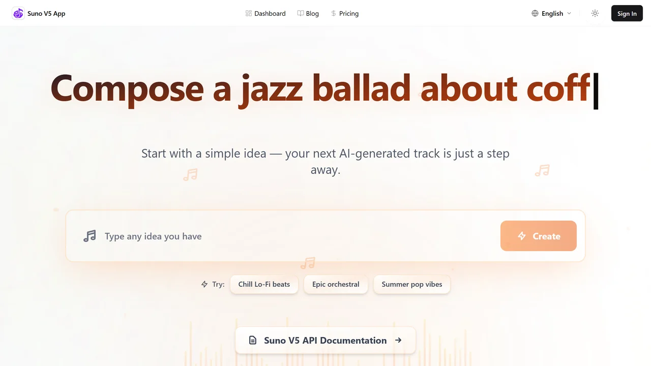Suno V5 Music Generator