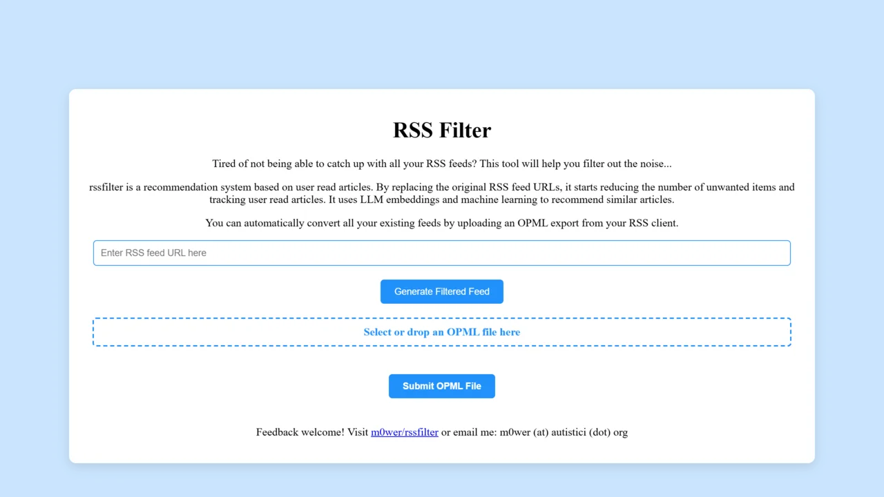 RSS Filter