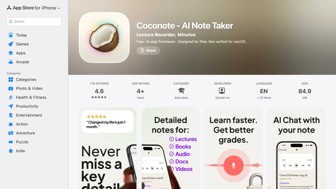 Coconote - AI Note Taker