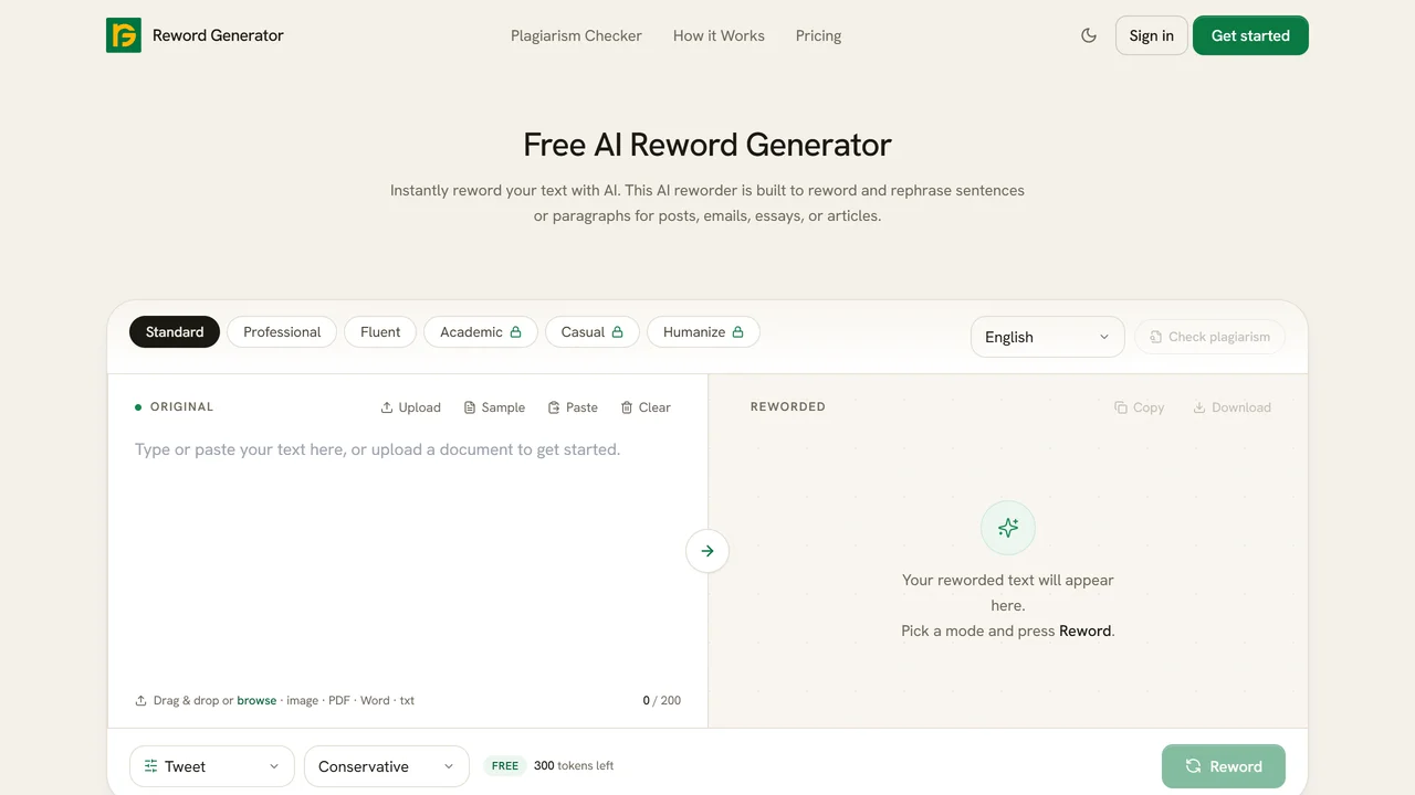 Reword Generator