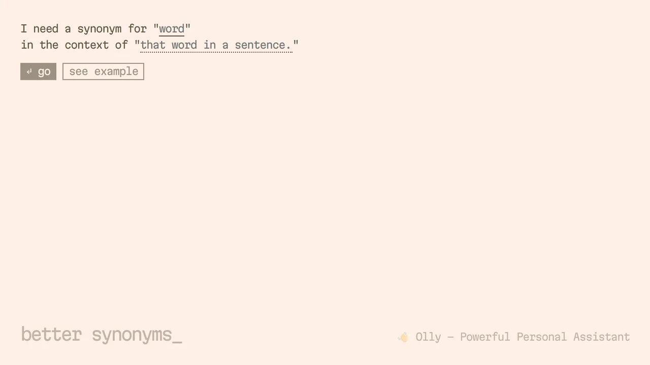 Better Synonyms
