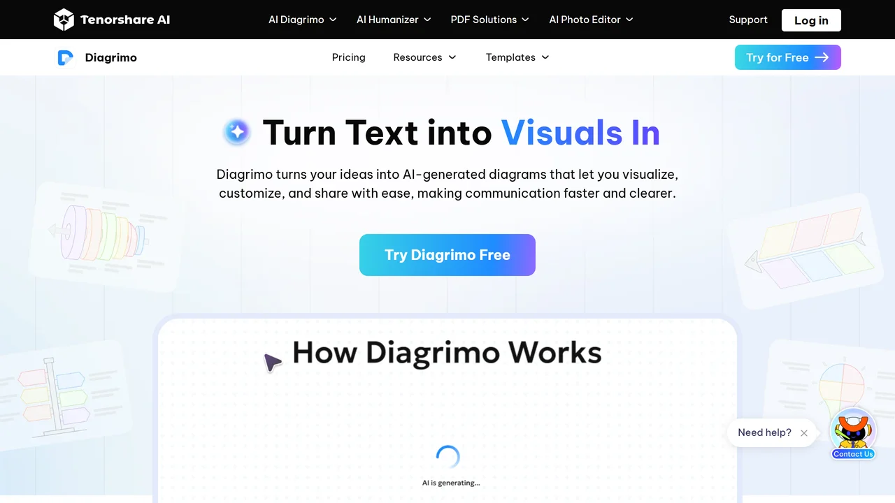 Tenorshare AI Diagrimo