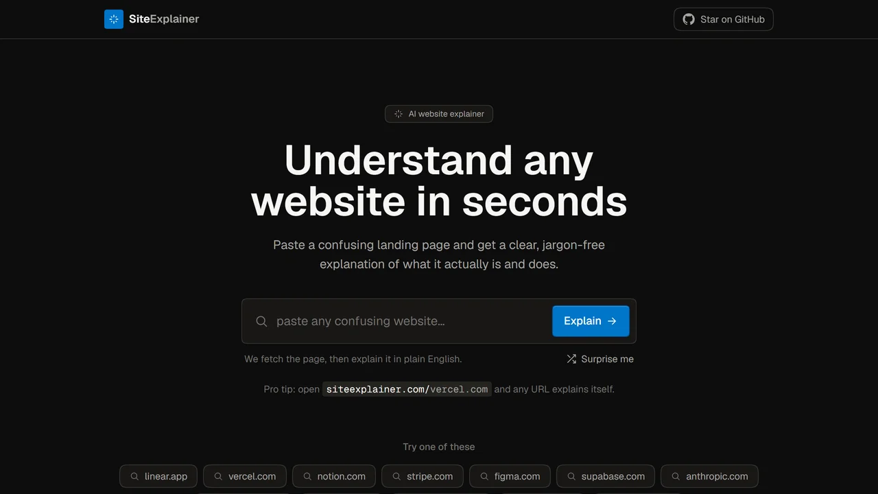 SiteExplainer
