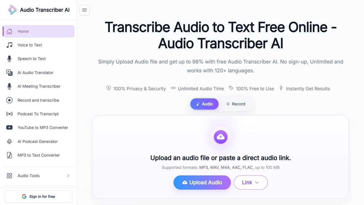 AudioTranscriber.io