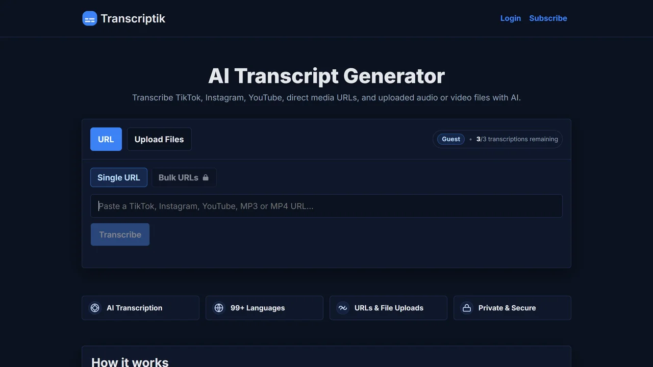 Transcriptik AI
