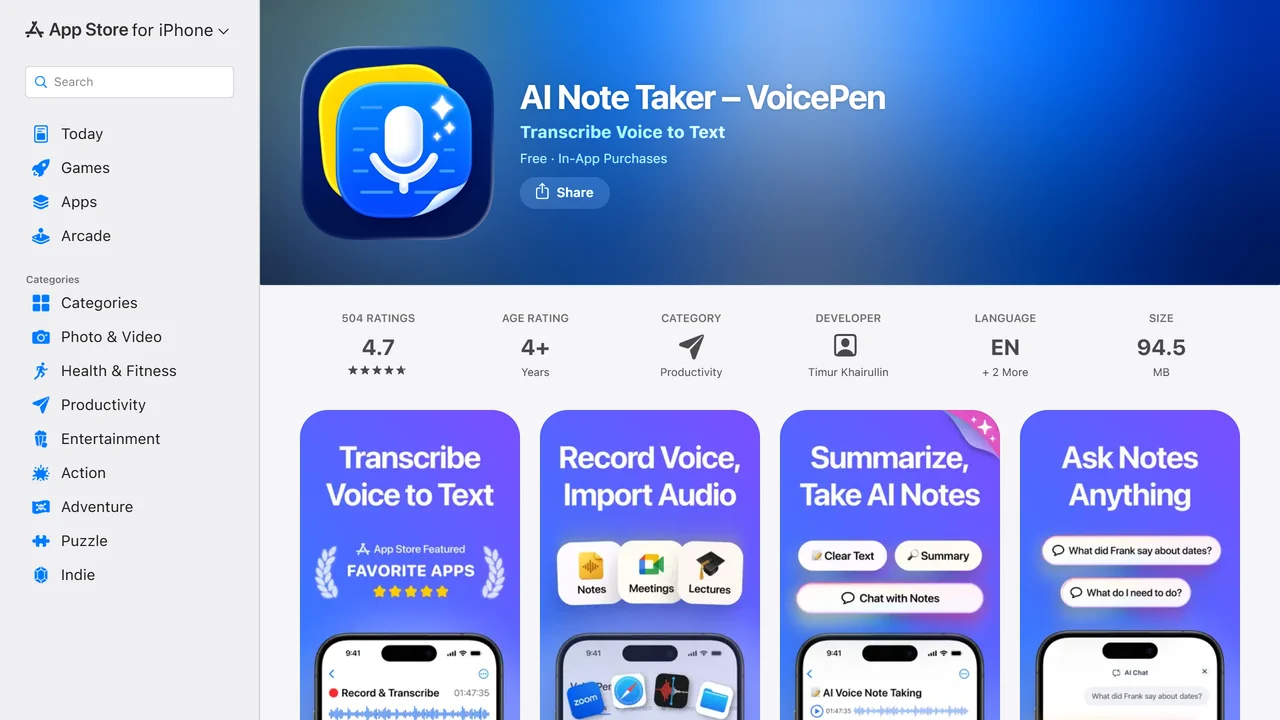 VoicePen App