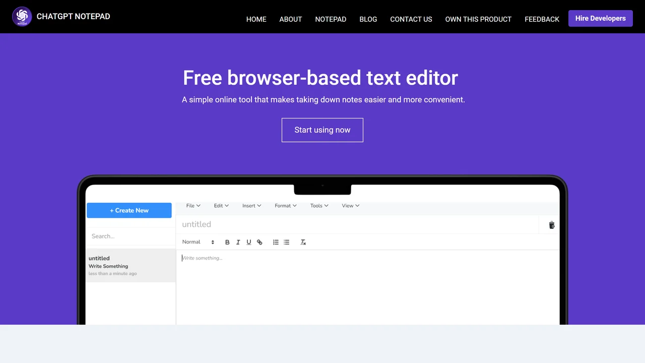 ChatGPT Notepad