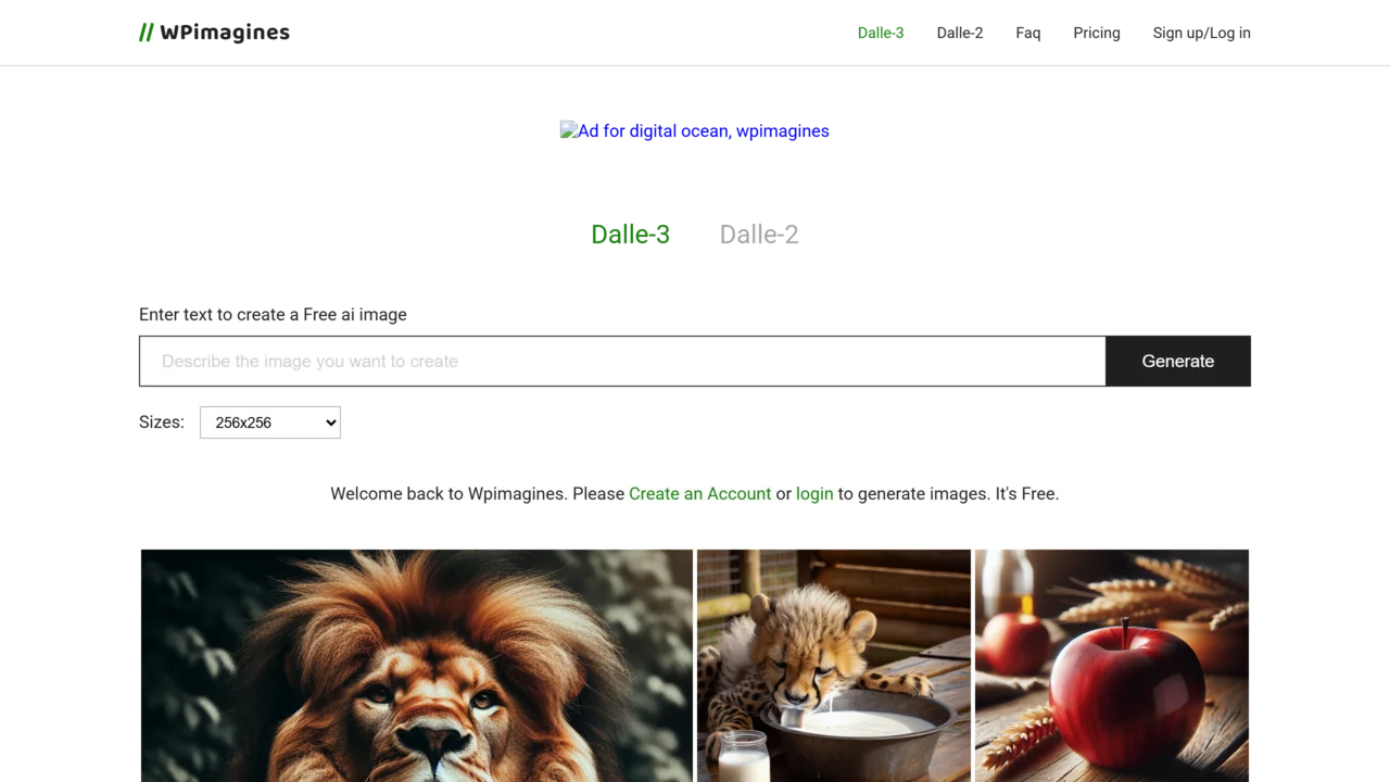 WPimagines AI Image Generator