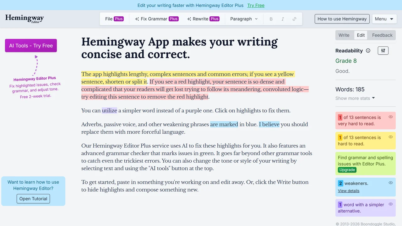 Hemingway Editor