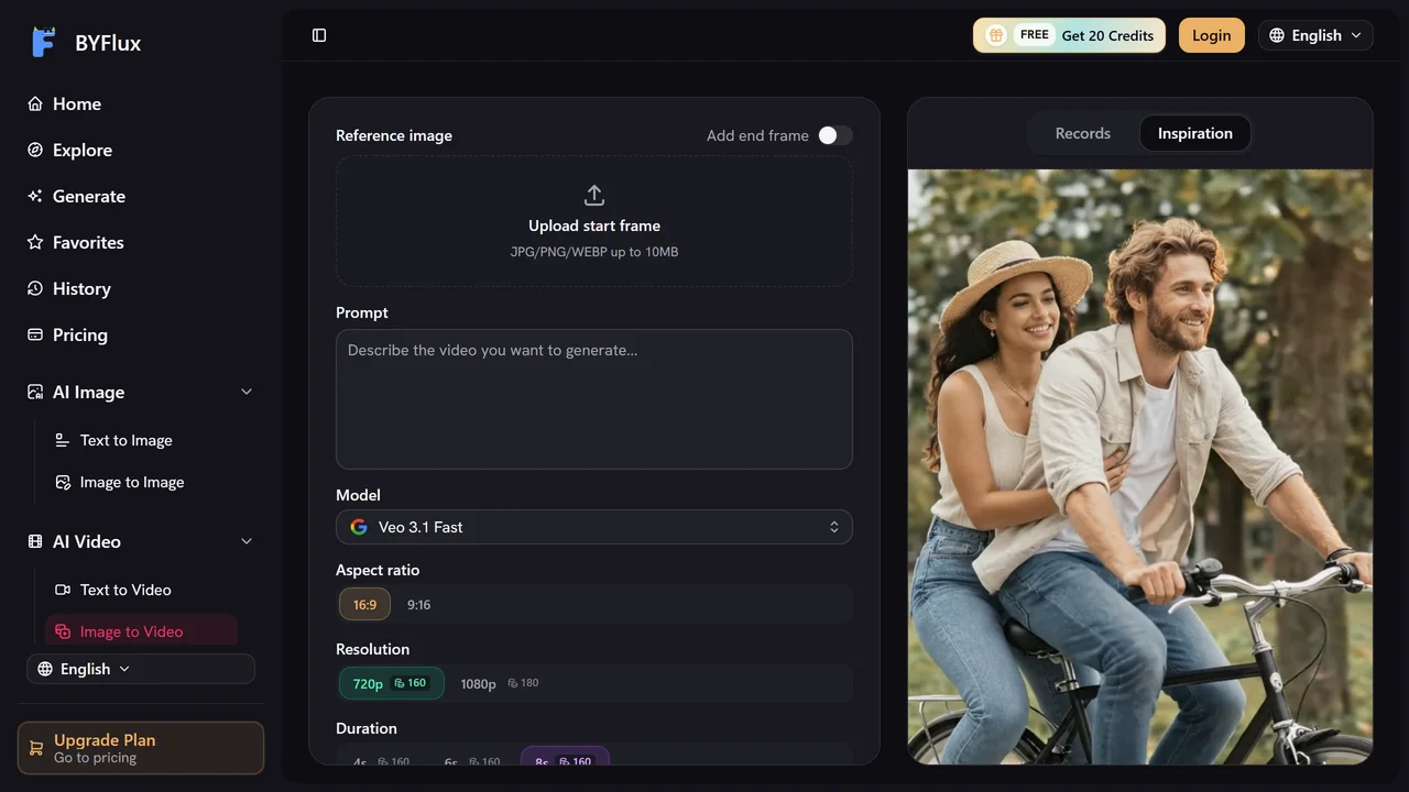 BYFlux | AI Image to Video Generator