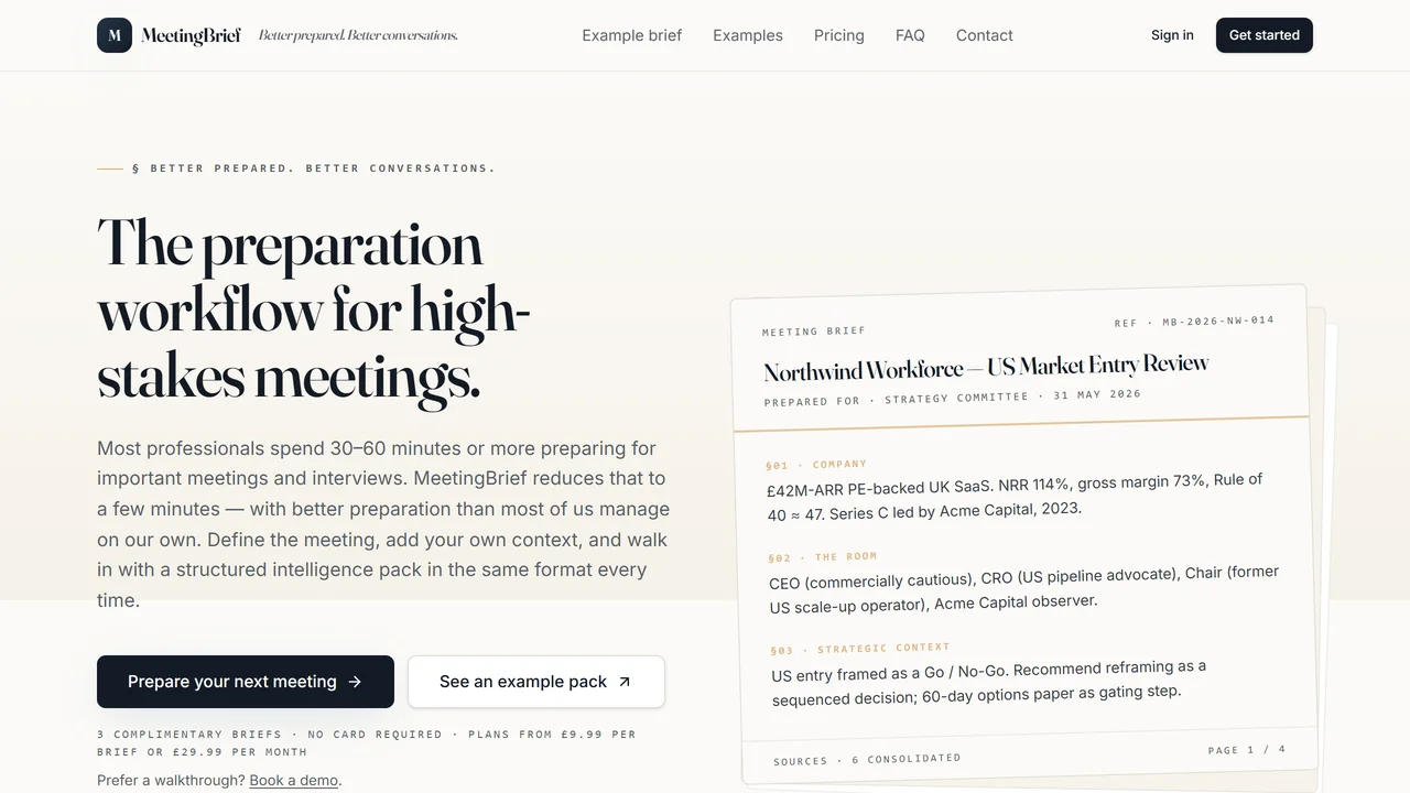 MeetingBrief