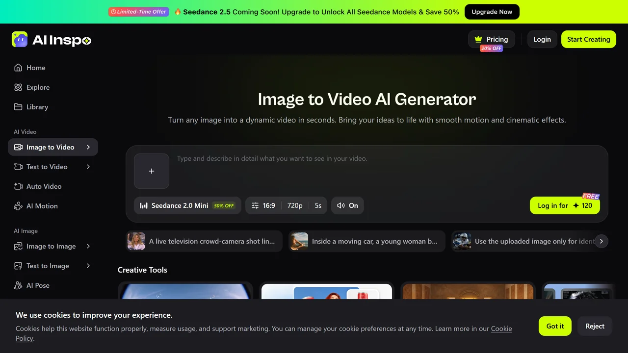 AI Inspo | Image to Video Generator