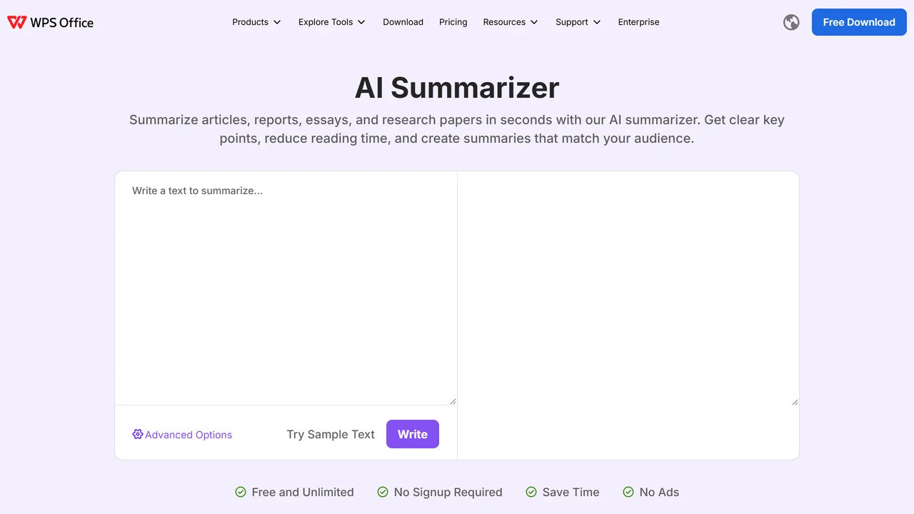 WPS | AI Summarizer