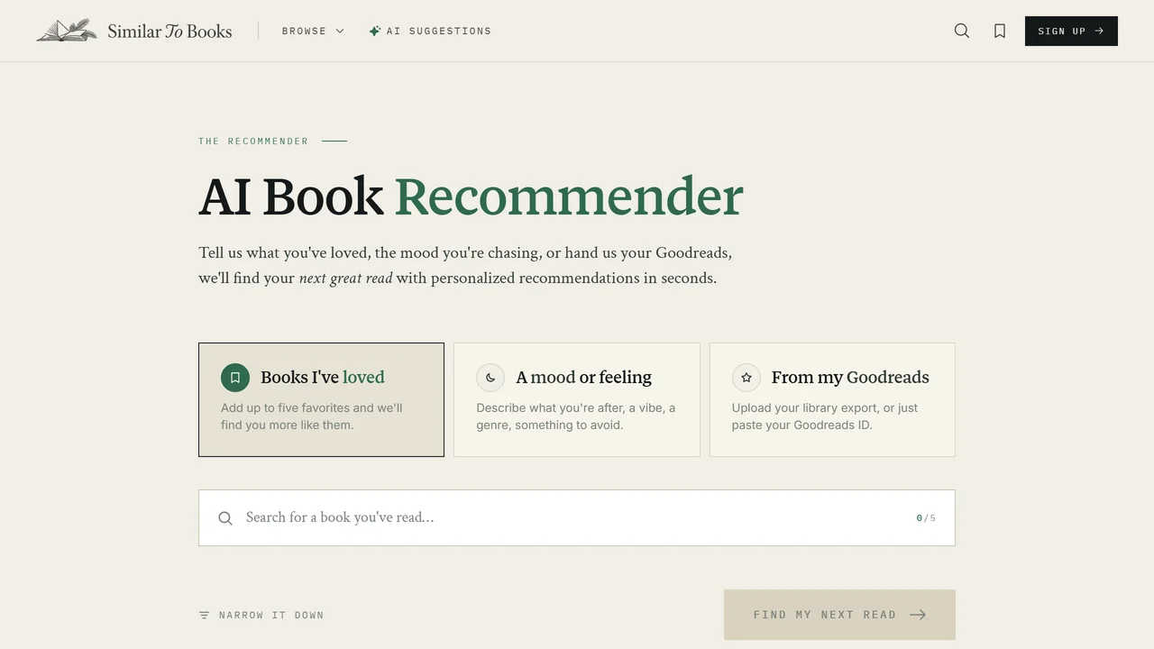 SimilarToBooks