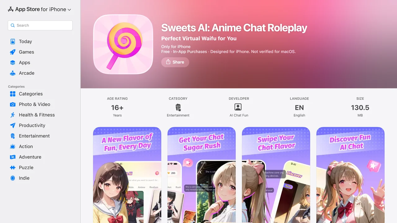 Sweets AI: Anime Chat Roleplay