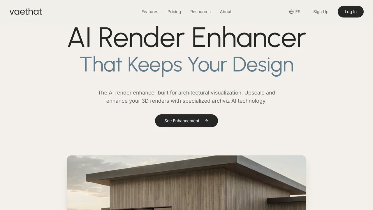 Vaethat - AI Render Enhancer for Architecture Renders