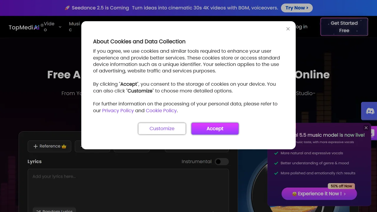 TopMediai AI Music Generator
