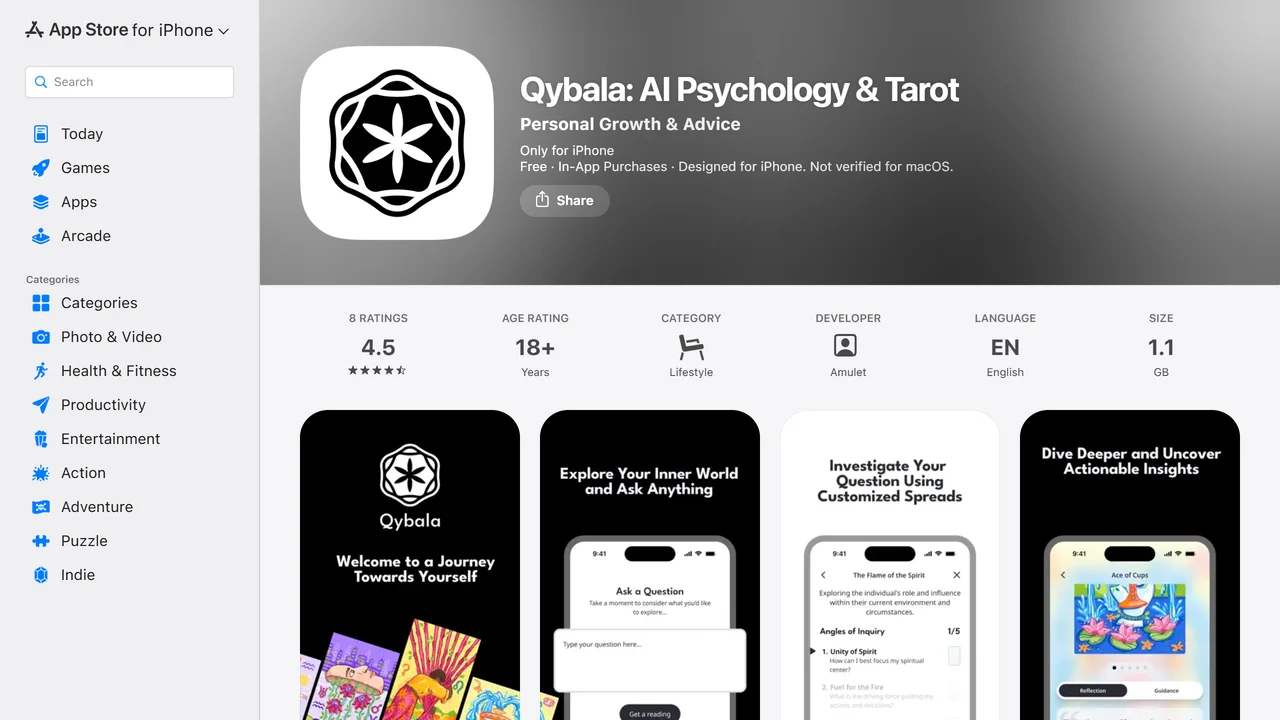 Qybala: AI Tarot Card Readings