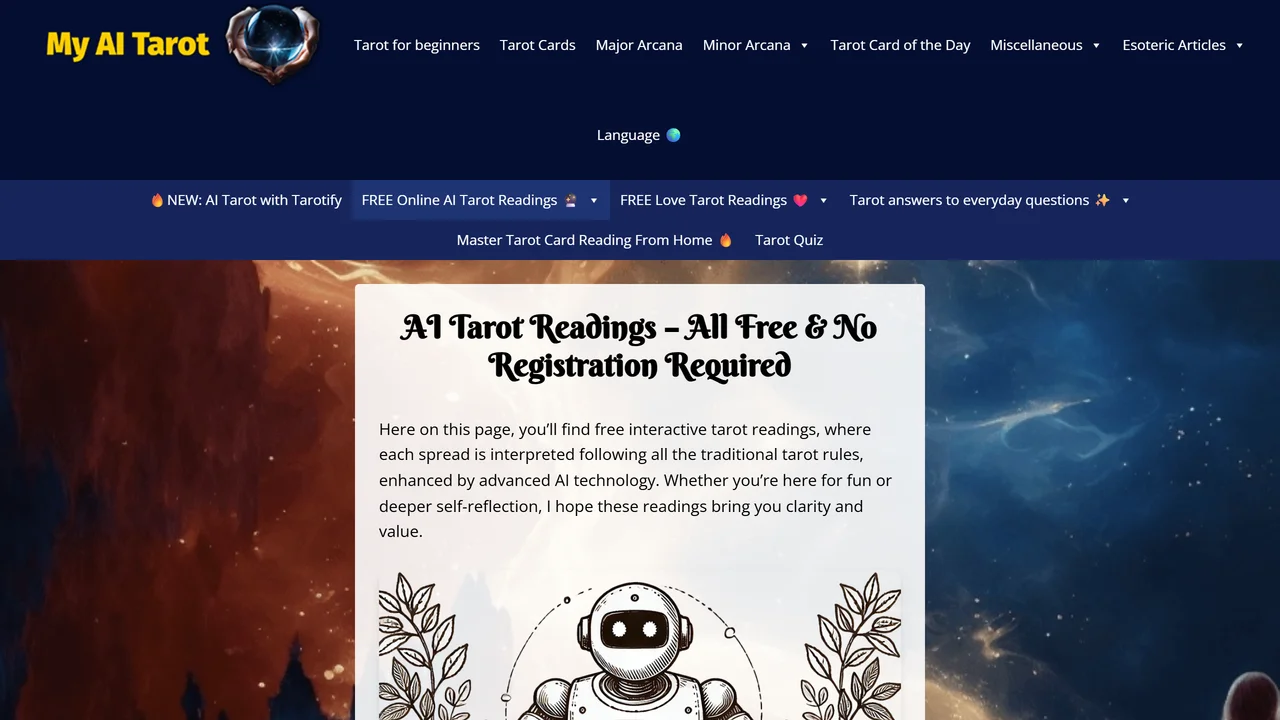 My AI Tarot - Free Tarot Card Readings