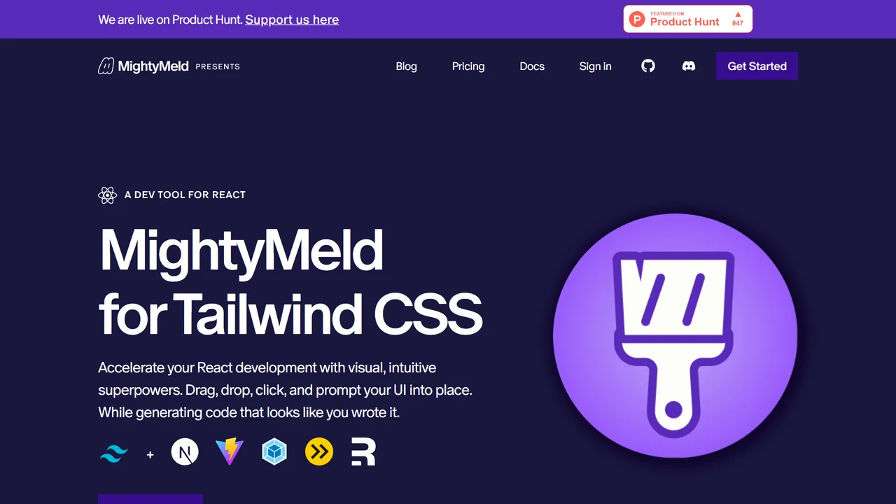 MightyMeld for Tailwind CSS and React