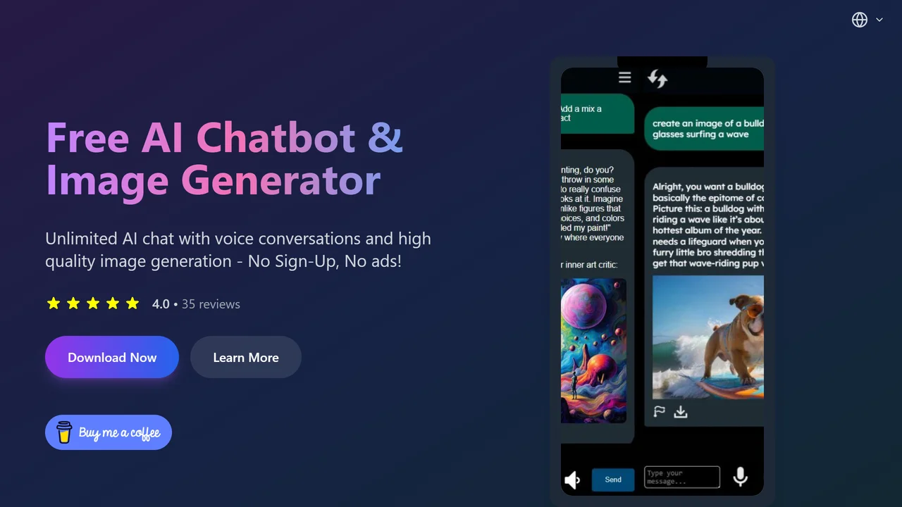 AI Chatbot & Image Generator App
