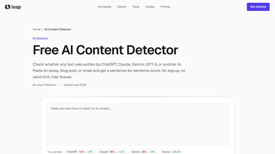 AI Content Detector - Leap