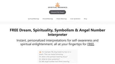 Dream, Spirituality & Symbolism Interpreter