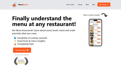Menu Mystic