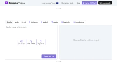 Reescribir Textos - Cambiador de Palabras