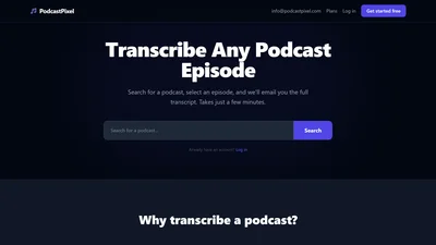 PodcastPixel - Podcast Summarizer