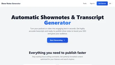 Show Notes Generator