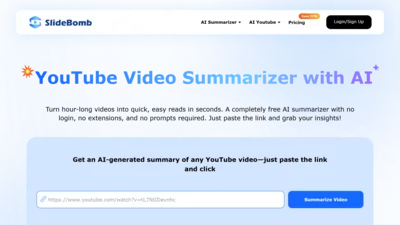 Slidebomb Summarizer AI
