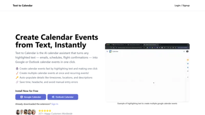 Text to Calendar