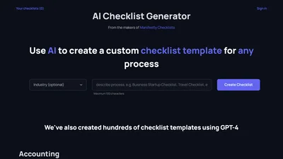 Checklist Generator