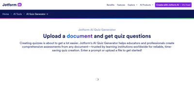 Jotform AI Quiz Generator