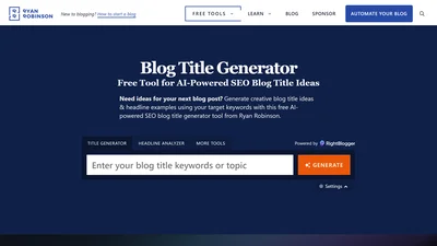 Ryrob Blog Title Generator