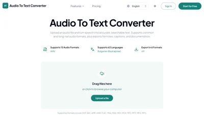 Audio To Text Converter
