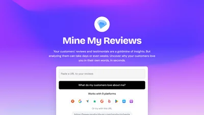Mine My Reviews