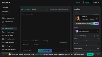 FineVoice Text to Speech