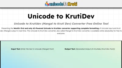 Unicode to Krutidev Converter