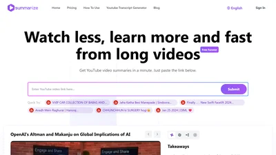 Summarize-Youtube Video Summarizer