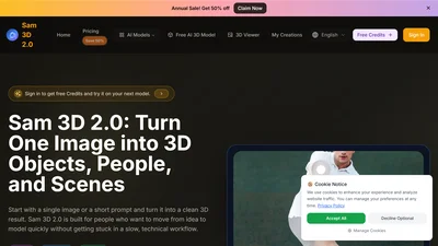 Sam 3D 2.0