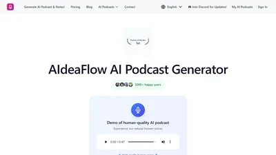 AIdeaFlow AI Podcast Generator