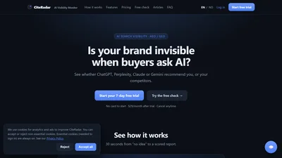 CiteRadar.io - AI Visibility Monitor