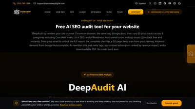 DeepAudit AI - Free SEO Scan Tool
