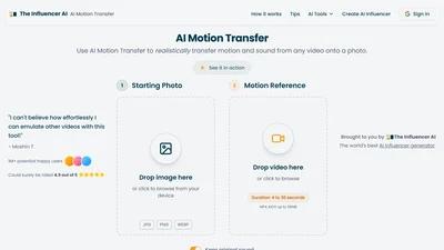AI Motion Transfer by The Influencer AI