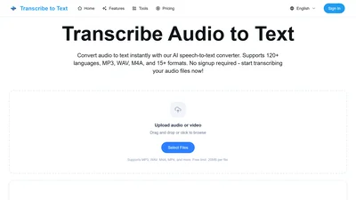 Transcribe to Text