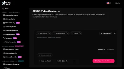 AI UGC Video Generator from AIVideoMaker