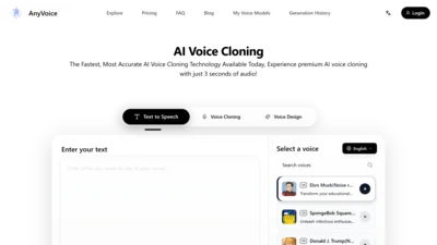 AI Voice Cloning - AnyVoice