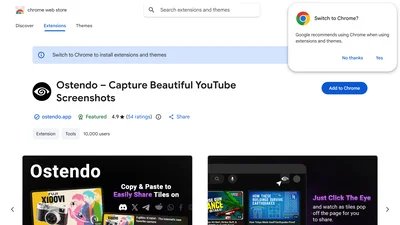 Ostendo Capture Beautiful YouTube Screenshots